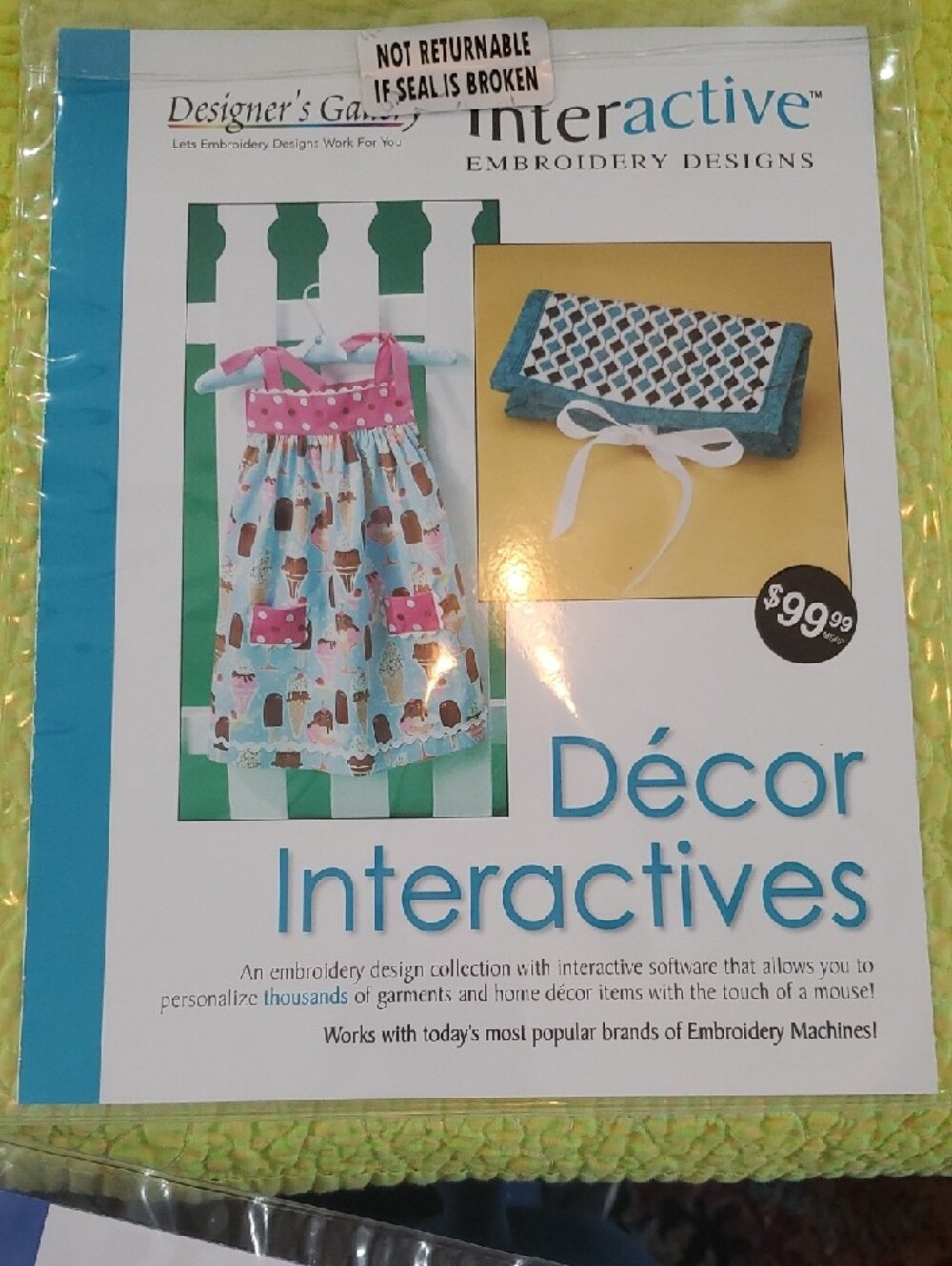 Interactive Embroidery Designs - Simply Trims (Turquoise/Blue) - Picture 4 of 5